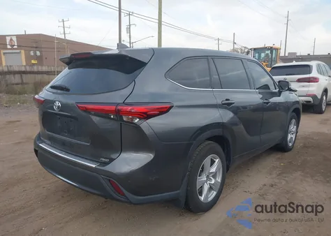 2020 Toyota Highlander L z USA, uszkodzony, nr VIN 5TDCZRBH8LS023439